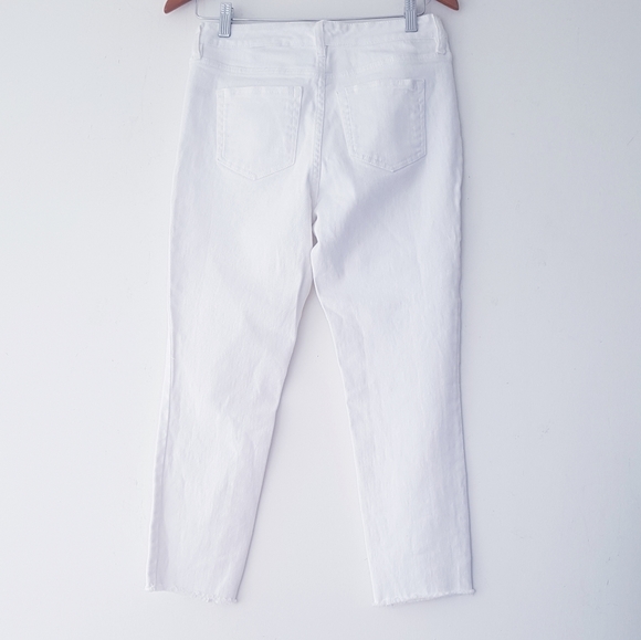 JOE FRESH White Slim Fit Raw Hem Denim Jeans - Picture 7 of 8